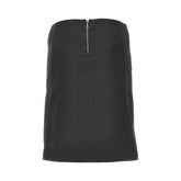 RABANNE 36 wool skirt with splits and belt