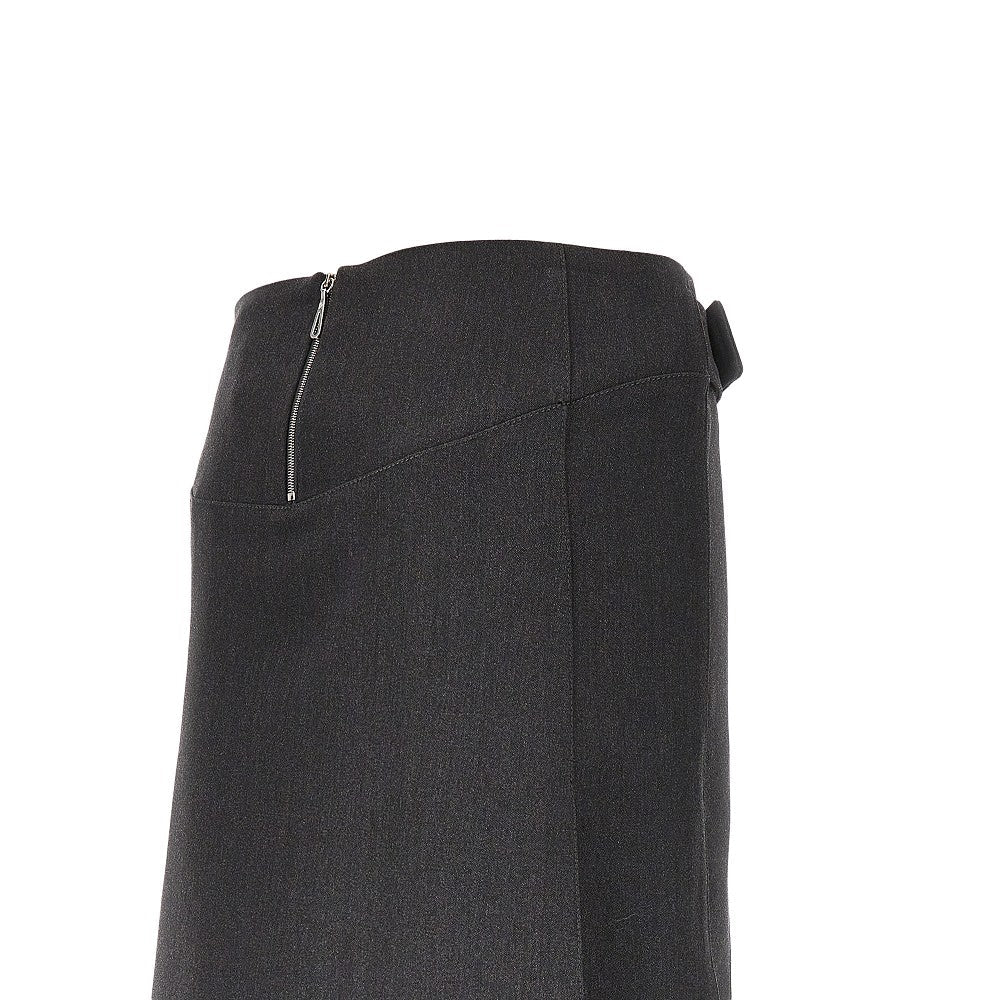 RABANNE 36 wool skirt with splits and belt