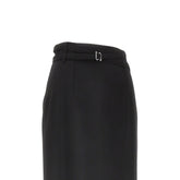 SPORTMAX 40 wool midi skirt with belt