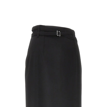 SPORTMAX 40 wool midi skirt with belt