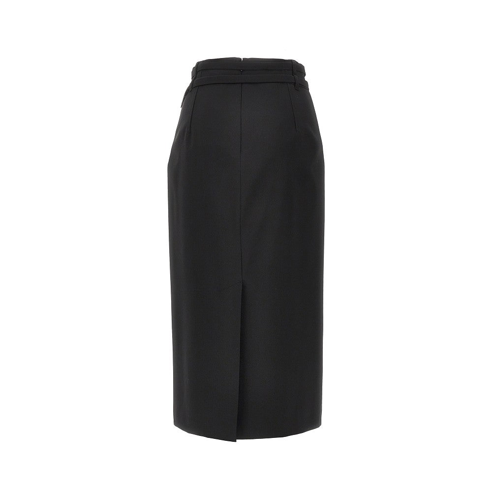 SPORTMAX 40 wool midi skirt with belt