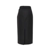 SPORTMAX 40 wool midi skirt with belt