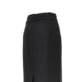 SPORTMAX 40 wool midi skirt with belt