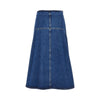 cotton denim long skirt
