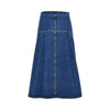 cotton denim long skirt