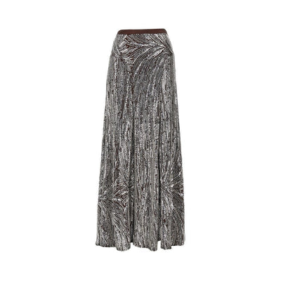 embroidered long skirt