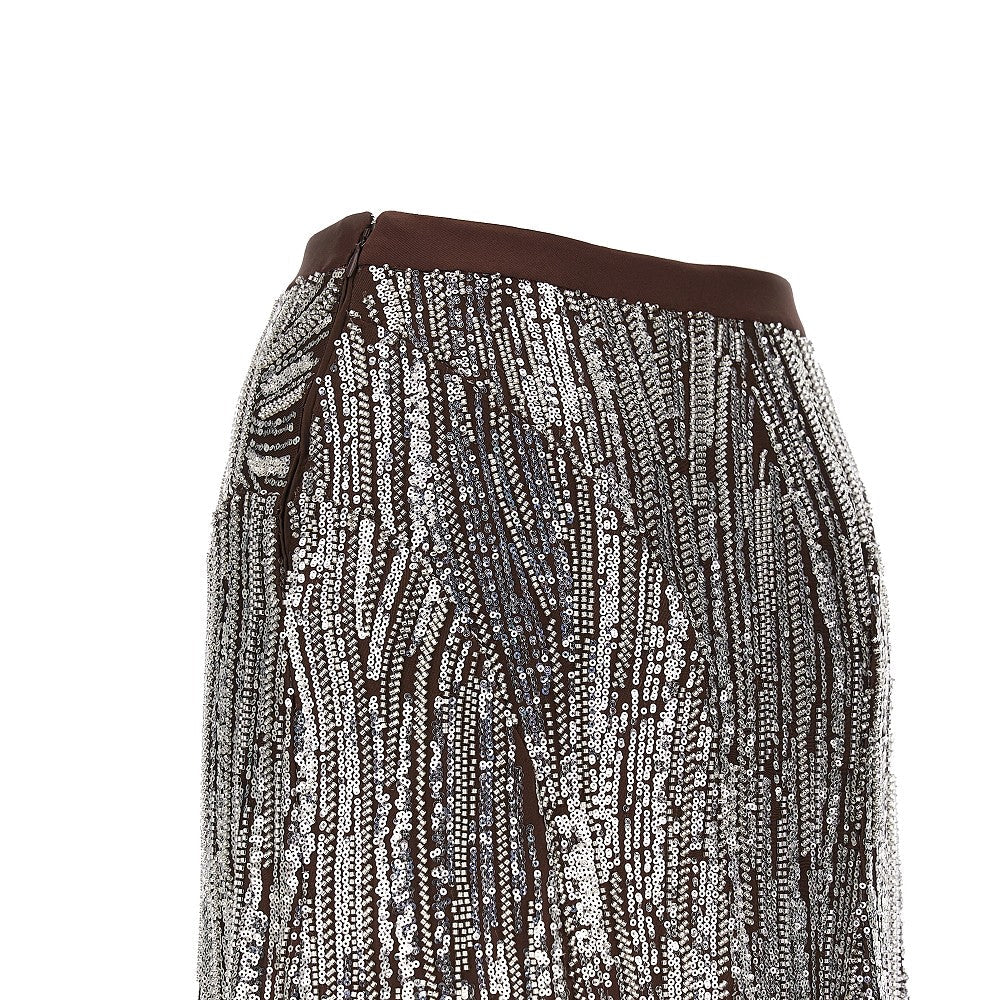 embroidered long skirt