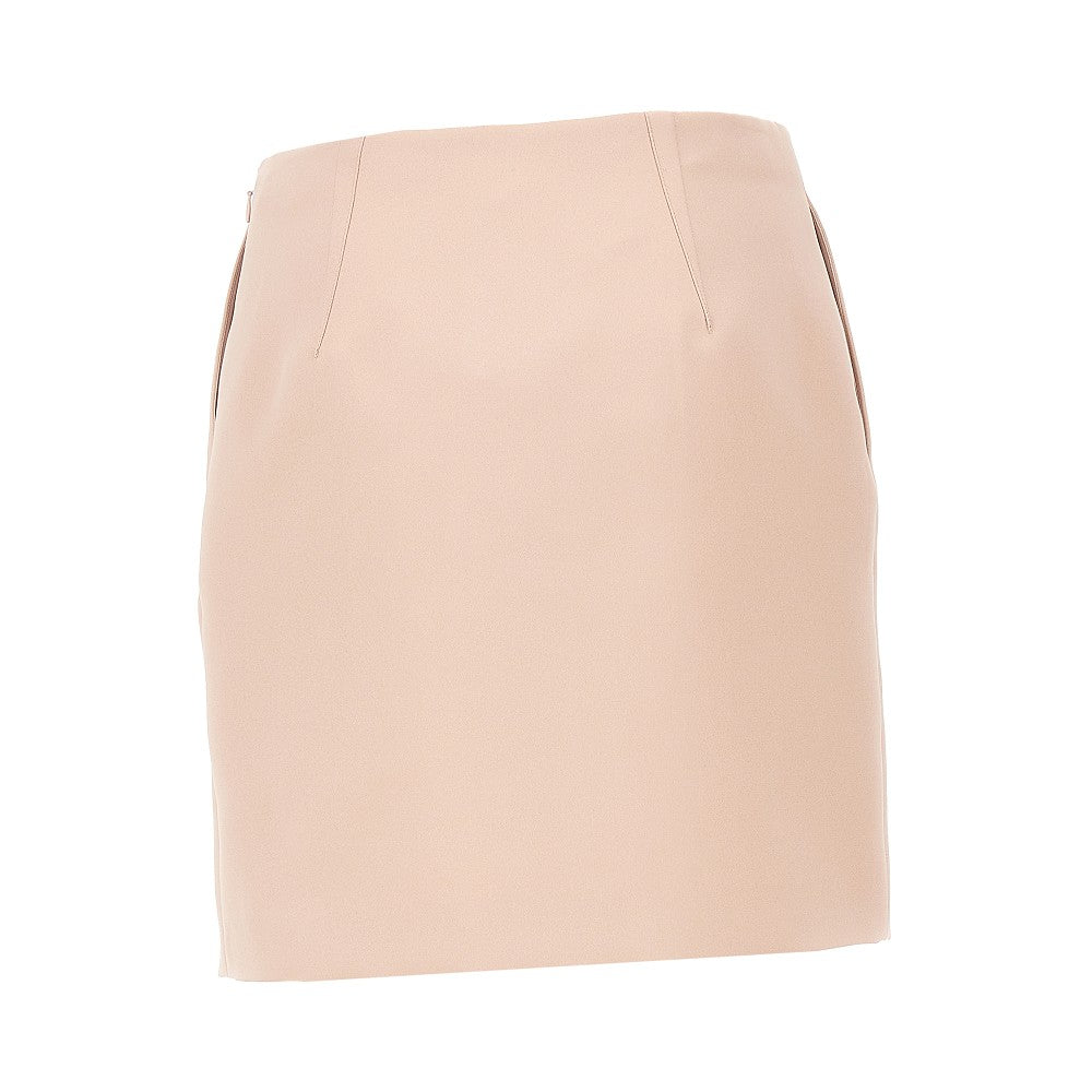 technical duchesse satin mini skirt