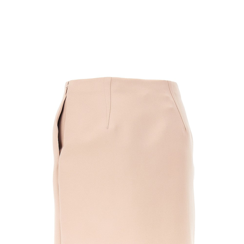 technical duchesse satin mini skirt
