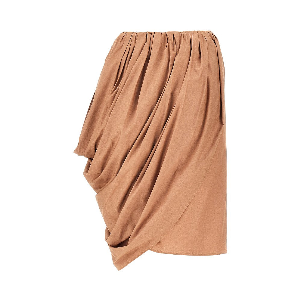 draped poplin skirt
