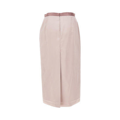 VALENTINO 40 satin midi skirt with bow