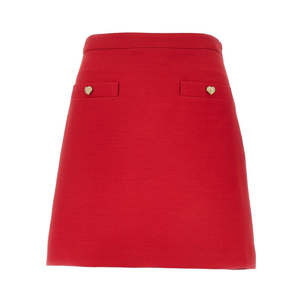 VALENTINO 42 crepe couture mini skirt