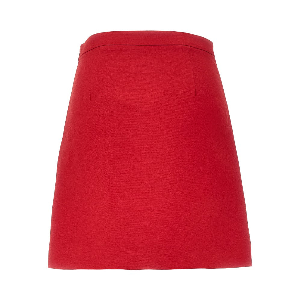 VALENTINO 42 crepe couture mini skirt