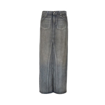 nolita coated denim long skirt