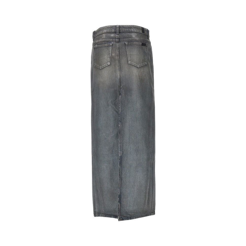 nolita coated denim long skirt