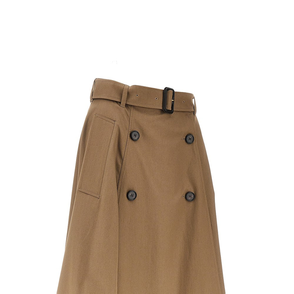 BURBERRY 10 gabardine midi trench coat