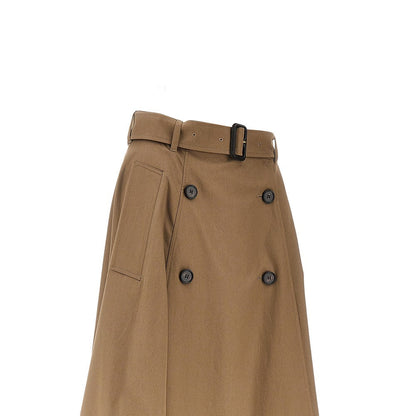 BURBERRY 10 gabardine midi trench coat