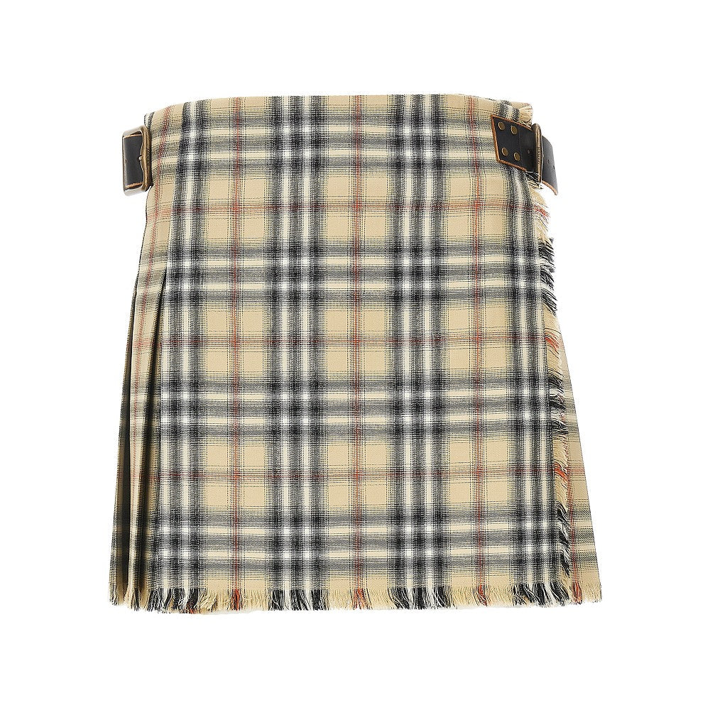 BURBERRY 6 check wool mini skirt