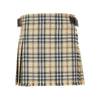 check wool mini skirt