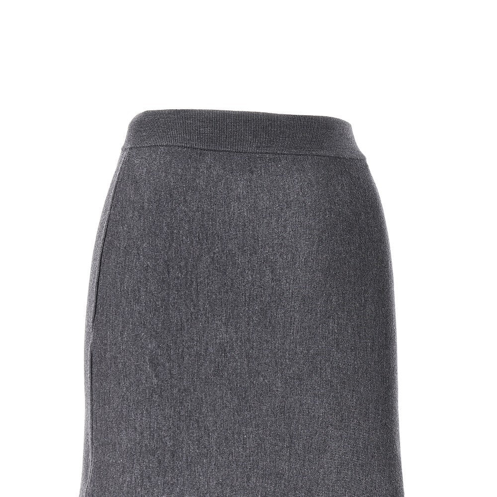 GUCCI S flared knitted midi skirt