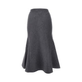 GUCCI S flared knitted midi skirt
