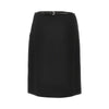 wrap skirt with horsebit details