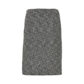 GUCCI 40 seeded wool knee-length skirt