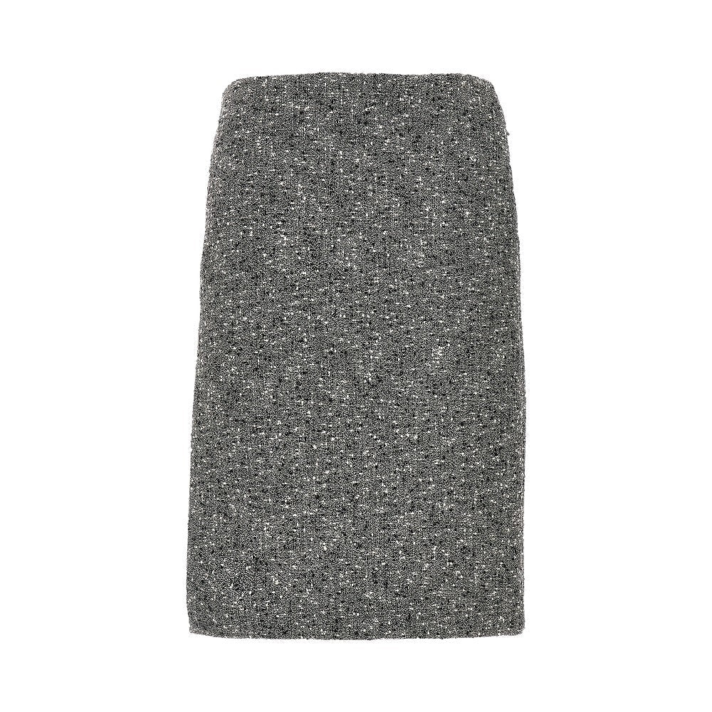 GUCCI 40 seeded wool knee-length skirt
