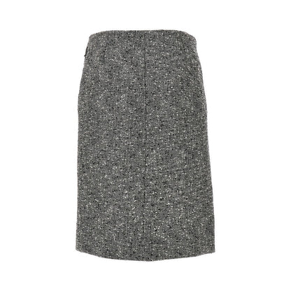 GUCCI 40 seeded wool knee-length skirt