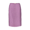 horsebit pattern silk skirt