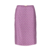 GUCCI 40 horsebit pattern silk skirt