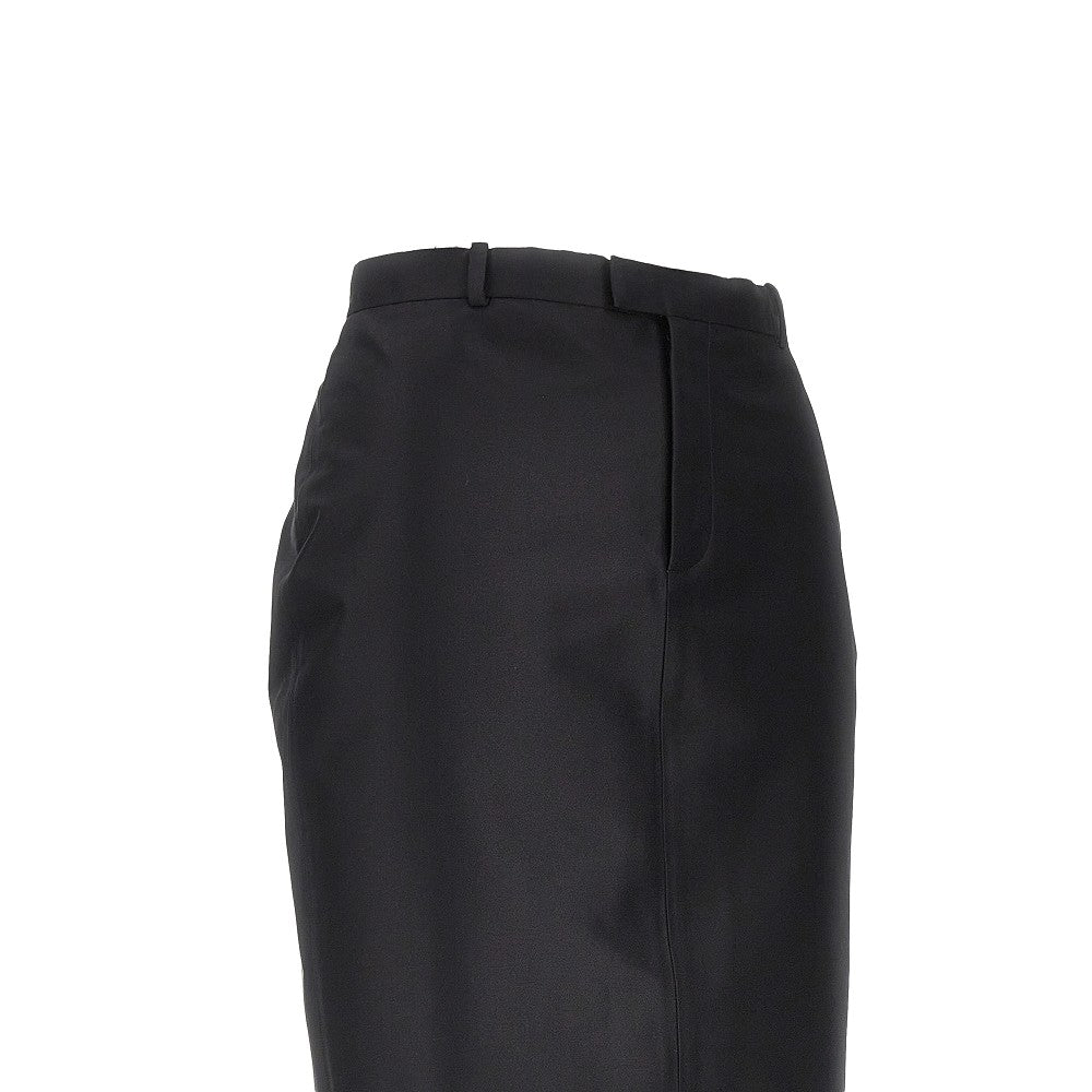silk faille pencil skirt