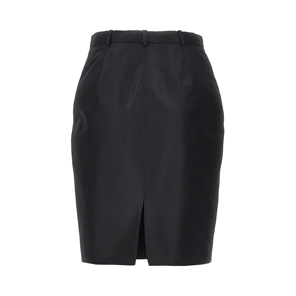 silk faille pencil skirt