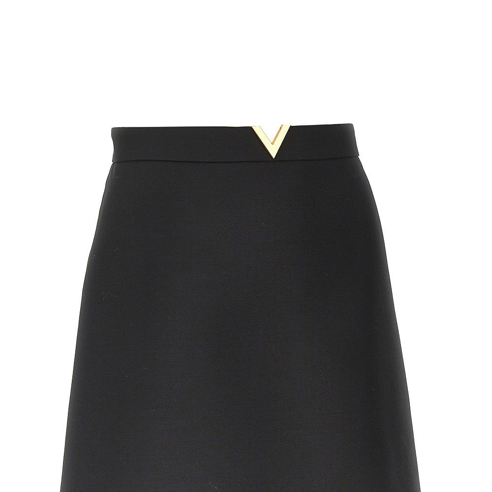 VALENTINO 40 crepe couture mini skirt