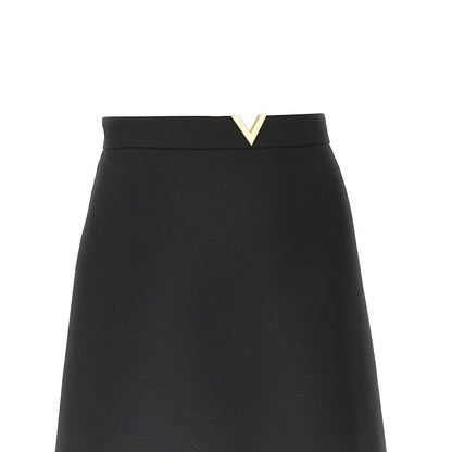 VALENTINO 40 crepe couture mini skirt