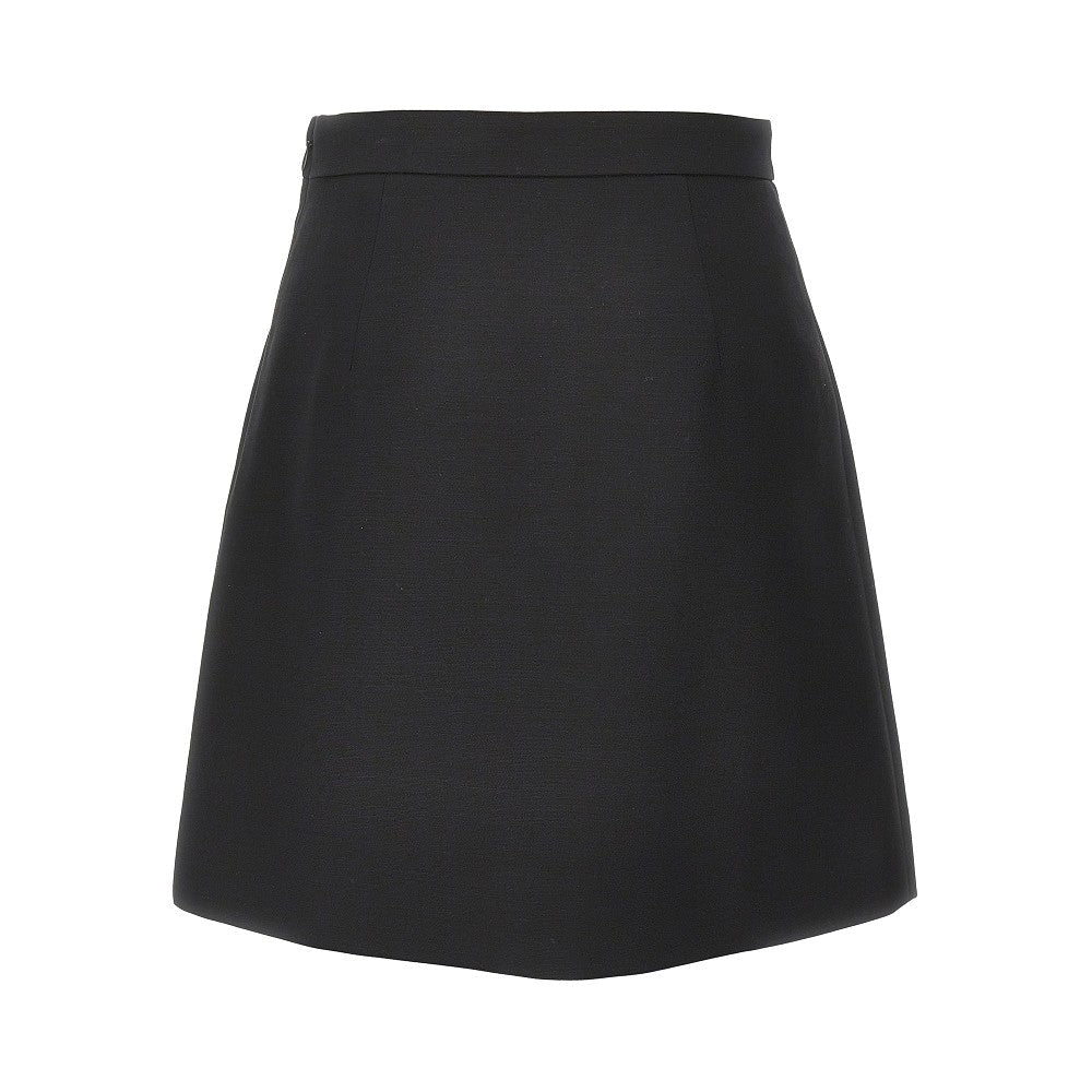 VALENTINO 40 crepe couture mini skirt