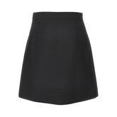 VALENTINO 40 crepe couture mini skirt