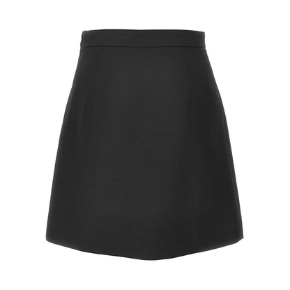 VALENTINO 40 crepe couture mini skirt