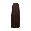 pleated crepe de chine maxi skirt