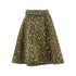 GANNI 36 leopard-print denim wrap skirt