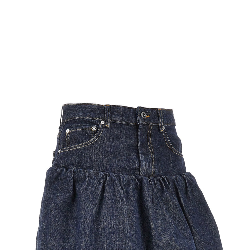 denim mini bubble skirt