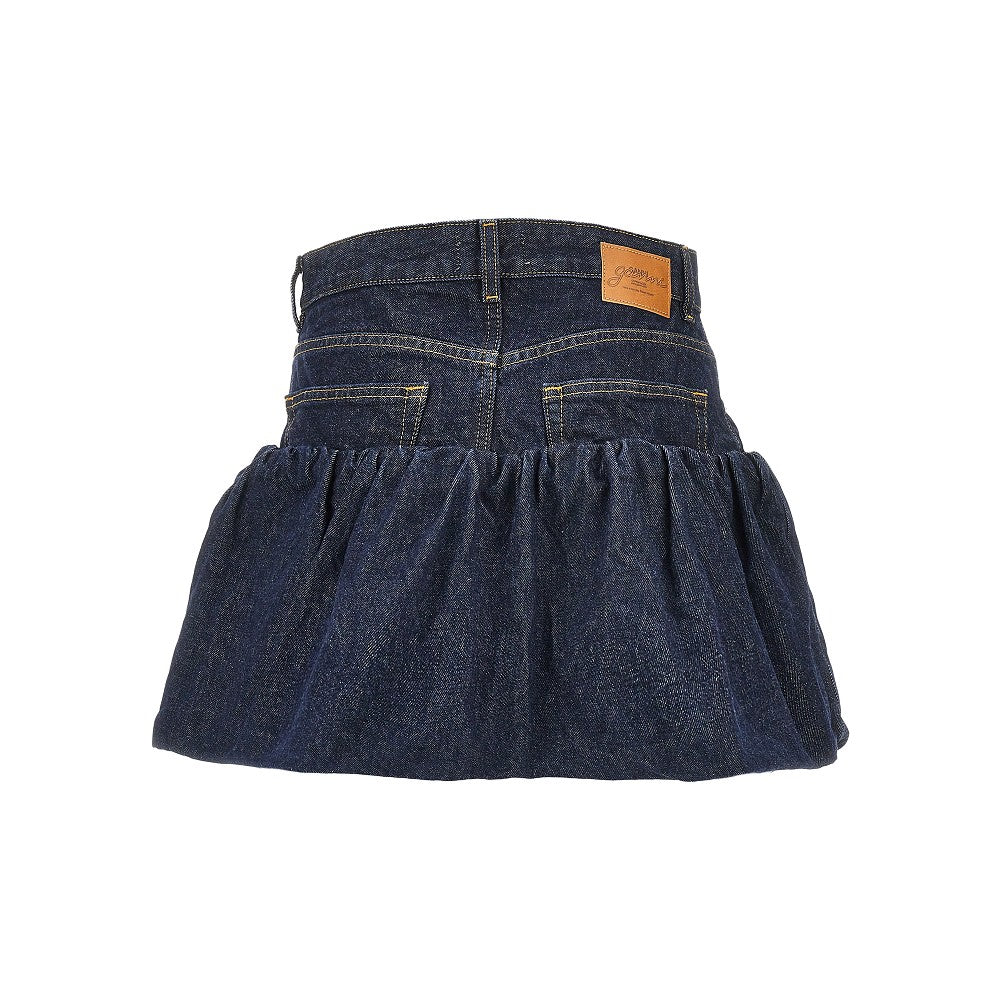 denim mini bubble skirt