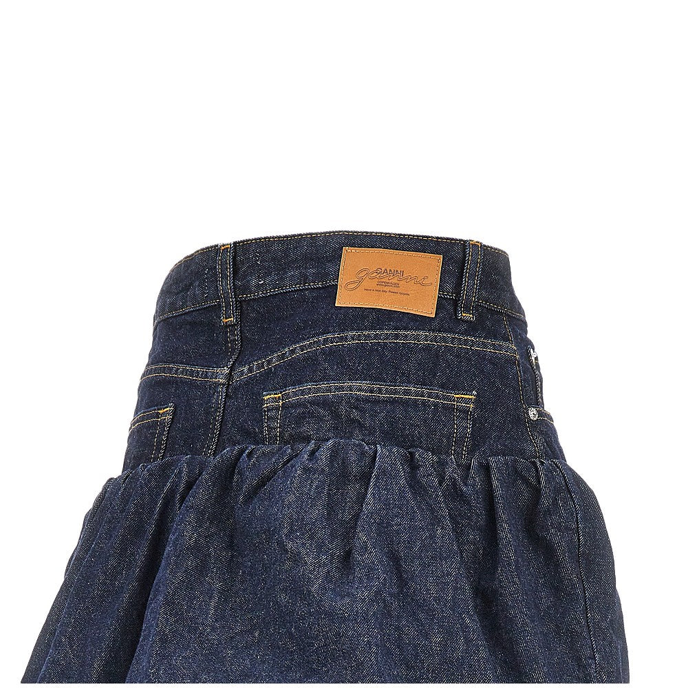 denim mini bubble skirt