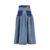 cotton denim long skirt