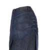 creased denim midi skirt