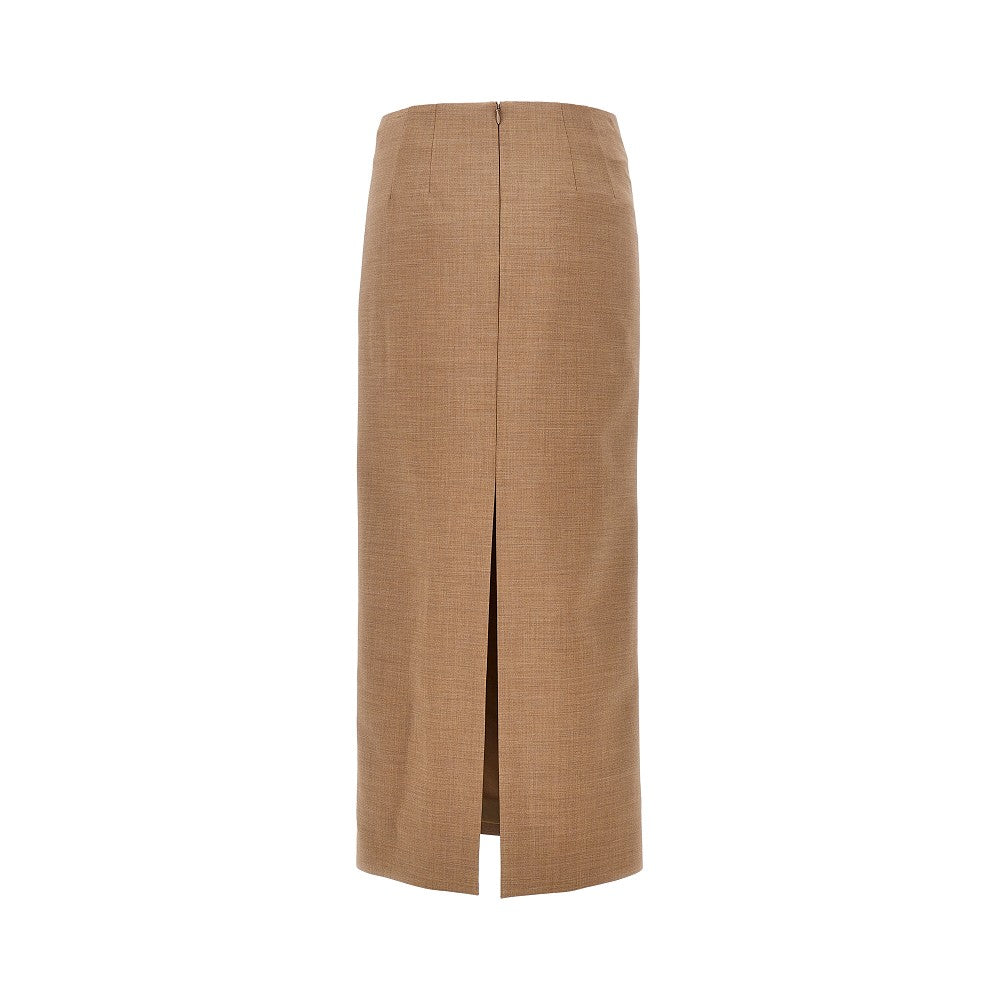 jackie stretch wool midi skirt
