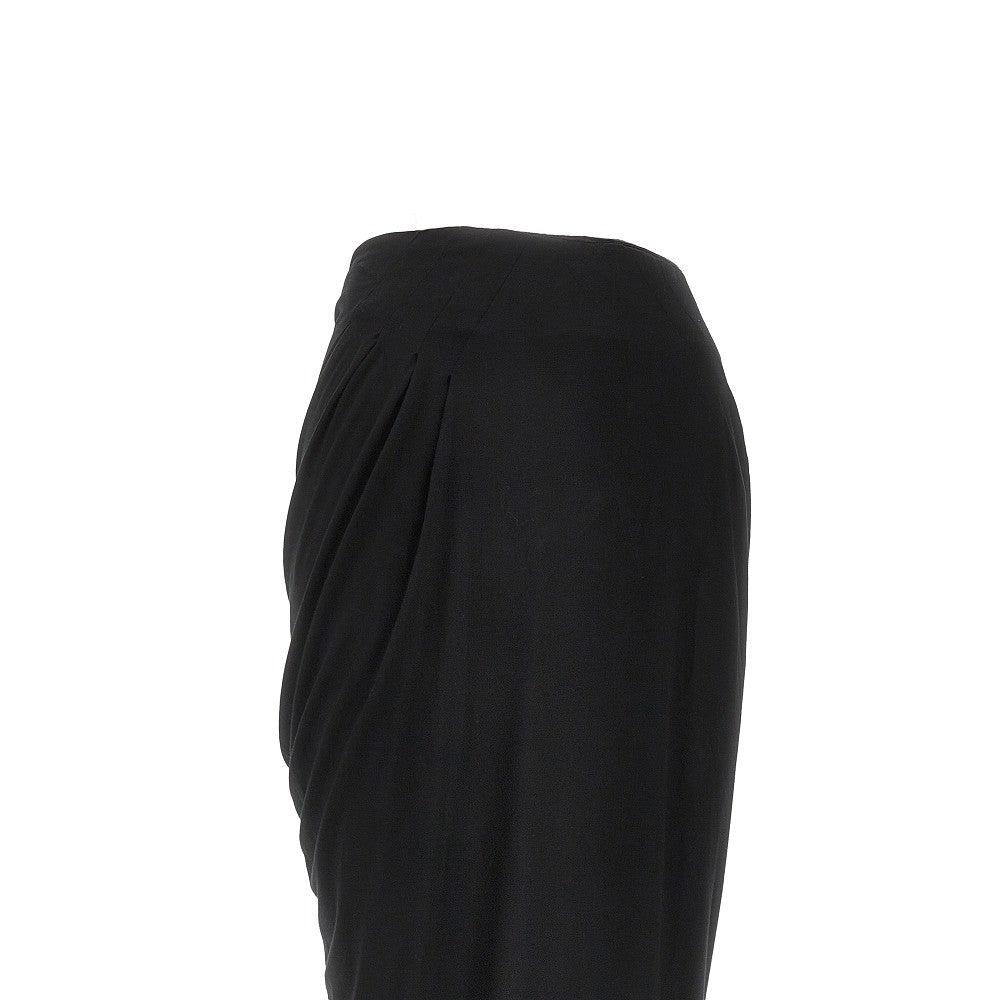ENTIRE STUDIOS S draped jersey long skirt