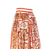 majolica print poplin midi skirt
