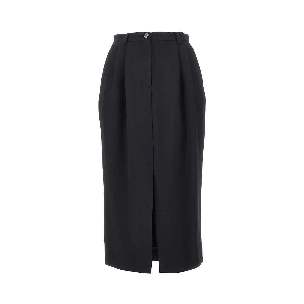DOLCE &amp; GABBANA 40 grain de poudre wool skirt