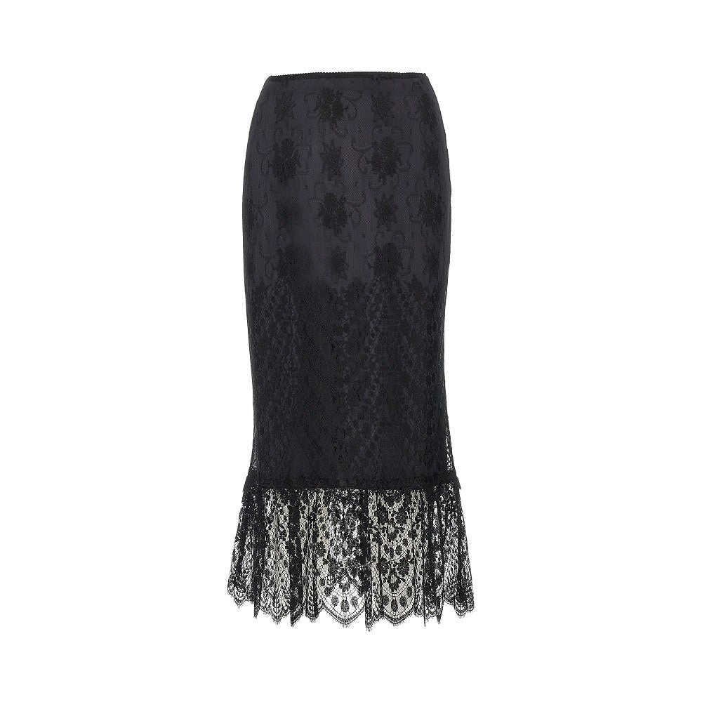 DOLCE &amp; GABBANA 40 chantilly lace midi skirt